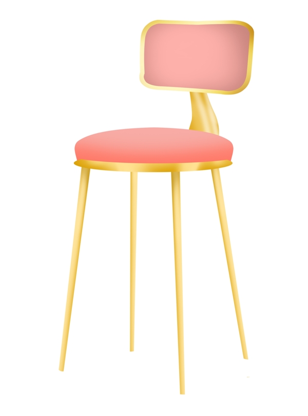 粉色的软垫椅子插画