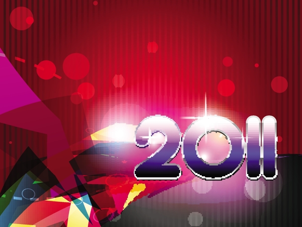 2011年新年快乐背景矢量素材