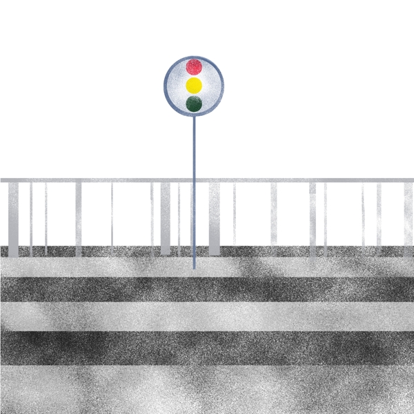 卡通交通安全红绿灯