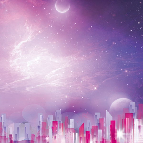 紫色现代星空背景主图