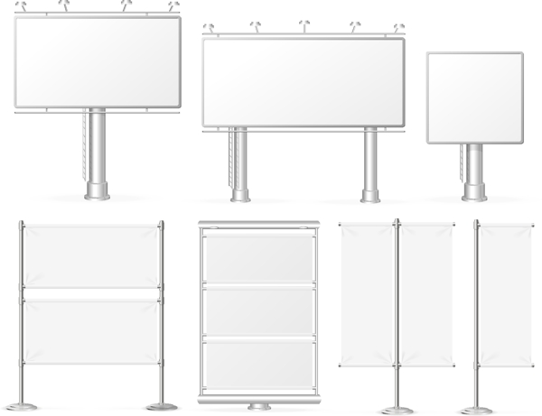 空白广告牌矢量素材下载