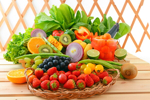 混合水果蔬菜图片
