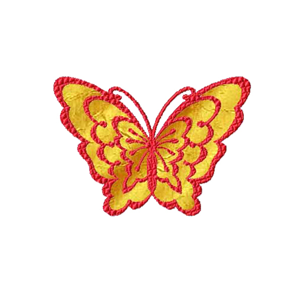 绣花动物图案蝴蝶高清免费素材