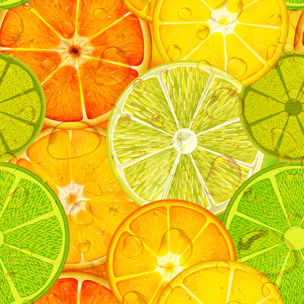 柠檬橘子水果图片
