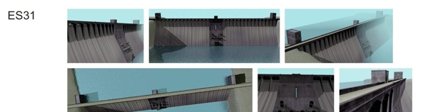 大坝蓄水大桥图片