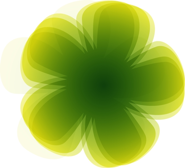 绿色花朵矢量素材