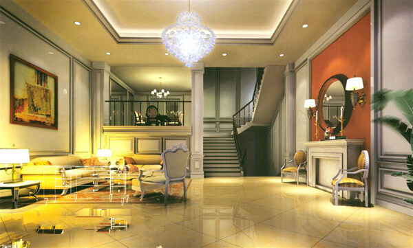 欧式客厅模型设计
