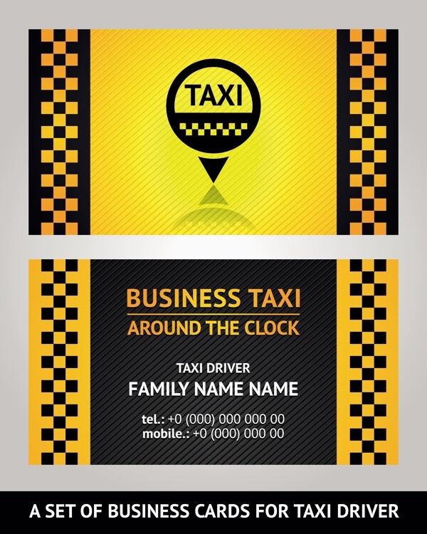 出租车名片设计图片