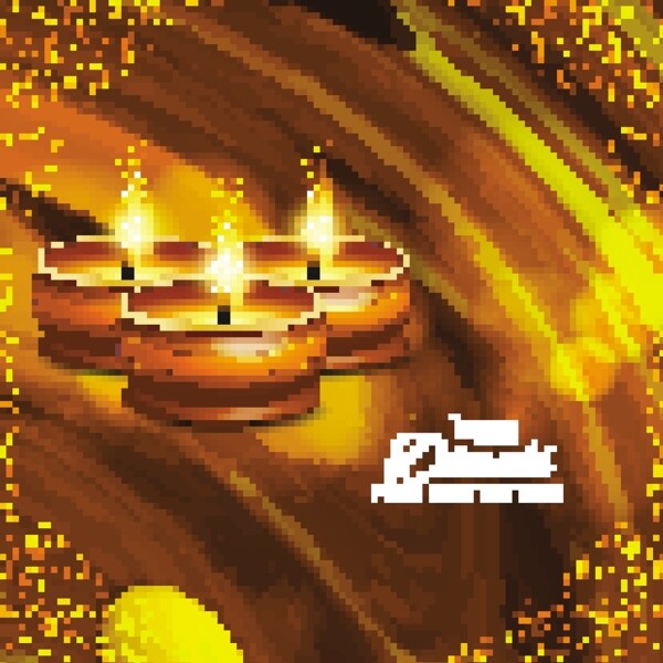 三现实的蜡烛在一个棕色的背景为排灯节