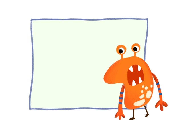 手绘青蛙动物边框