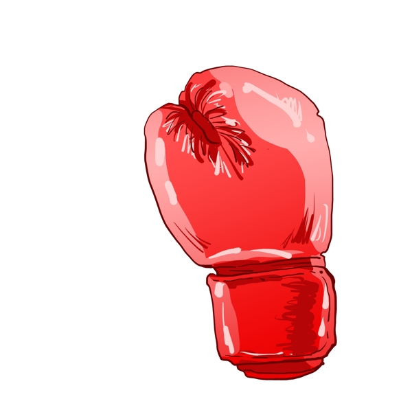 单只的红色拳击手套