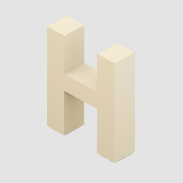 立体3D英文字母H