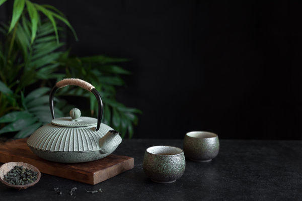 茶具茶叶复古传统背景海报素材图片