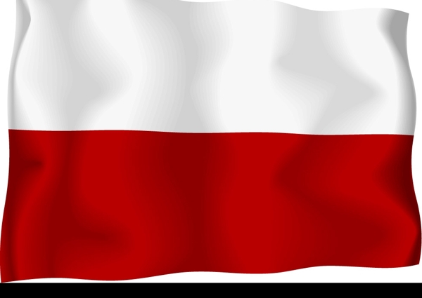 矢量波兰共和国国旗图片