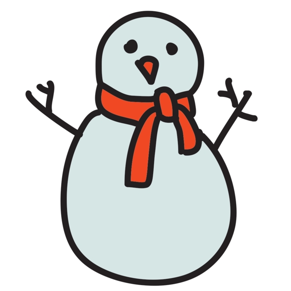 网页冬季天气雪人icon图标