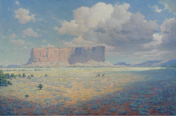 WilliamR.LeighArizonaLandscapewithTwoRiders1911画家风景画静物油画建筑油画装饰画