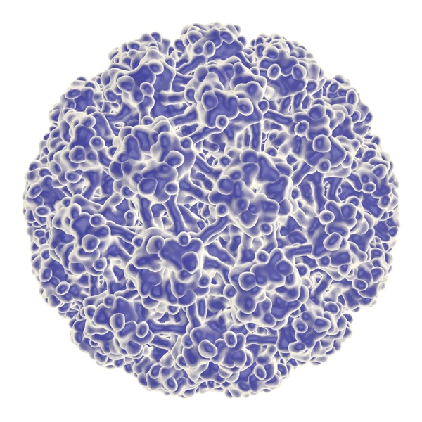 蓝色的癌细胞病毒图片