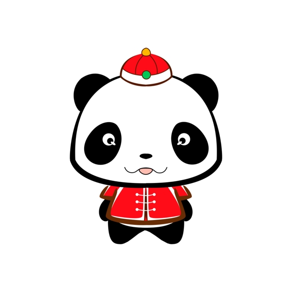 熊猫中式服表情包表情设计