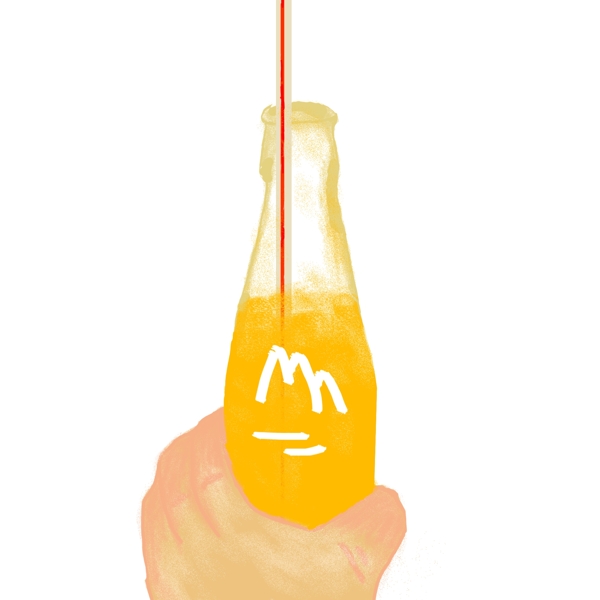 黄色瓶装汽水