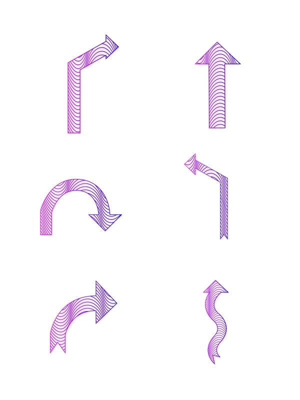 渐变立体箭头元素套图