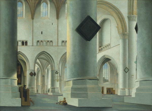 PieterSaenredamTheInterioroftheGroteKerkatHaarlem画家古典画古典建筑古典景物装饰画油画