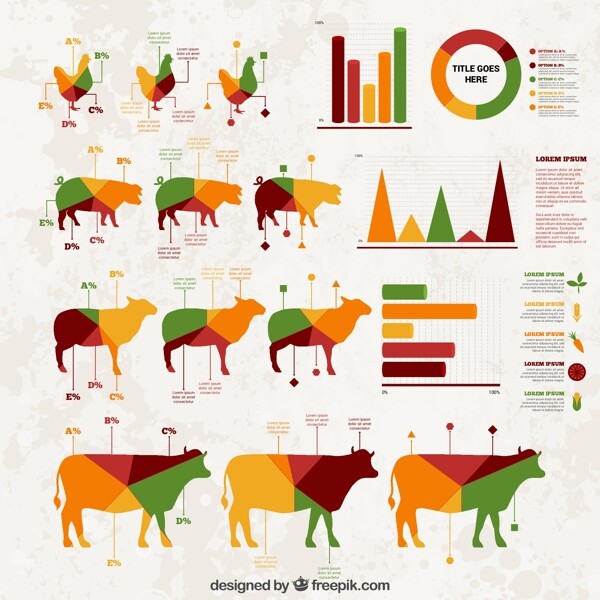 畜牧业产品信息图数据分析信息图