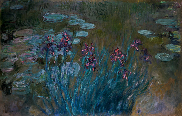 IrisesandWaterLilies19141917法国画家克劳德.莫奈oscarclaudeMonet风景油画装饰画