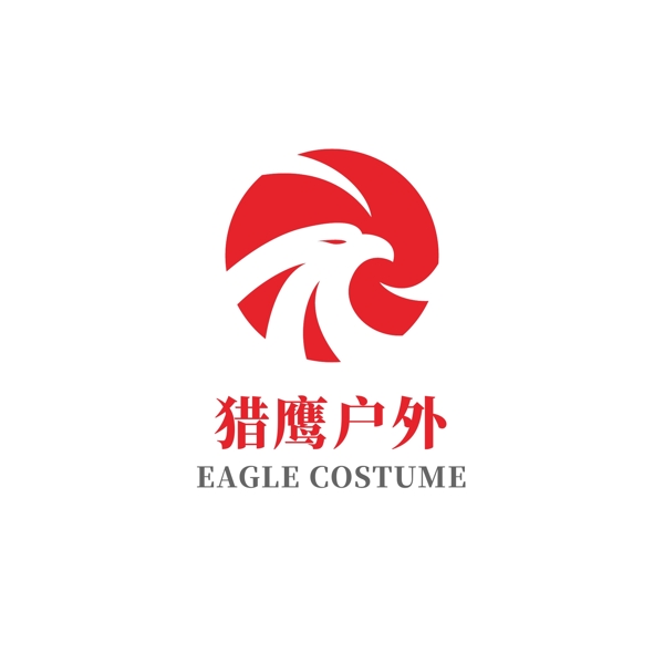 红色老鹰男装服饰户外logo模板