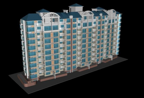 MAX现代化居民建筑3D模型
