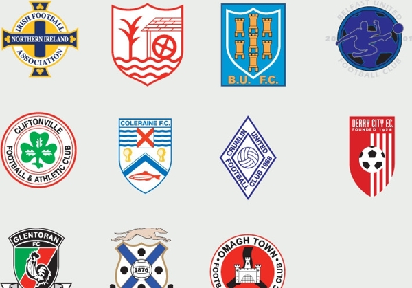 全球2487个足球俱乐部球队标志北爱尔兰图片