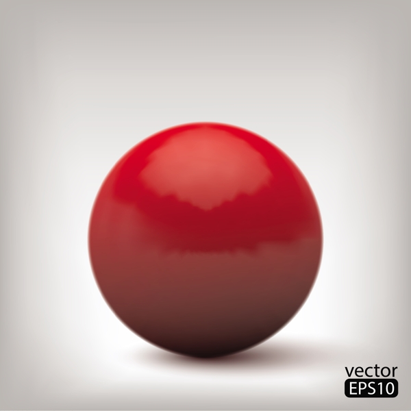 红色3D球形背景设计