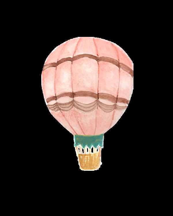 水彩彩色热气球免扣素材合集