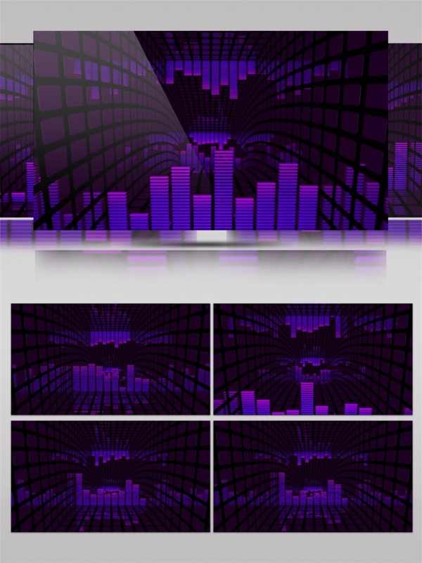 三维紫色方块视频素材