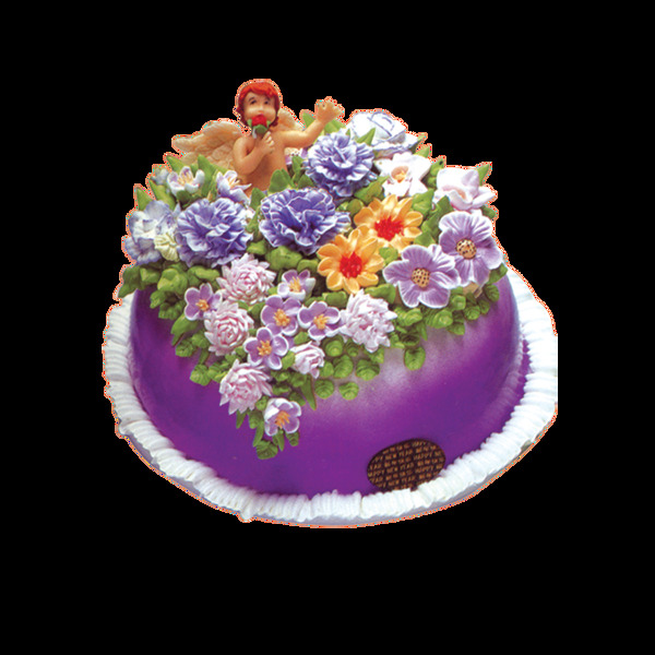 紫色公主蛋糕PNG素材