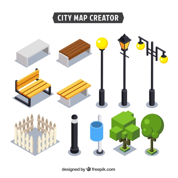 创建城市元素素材
