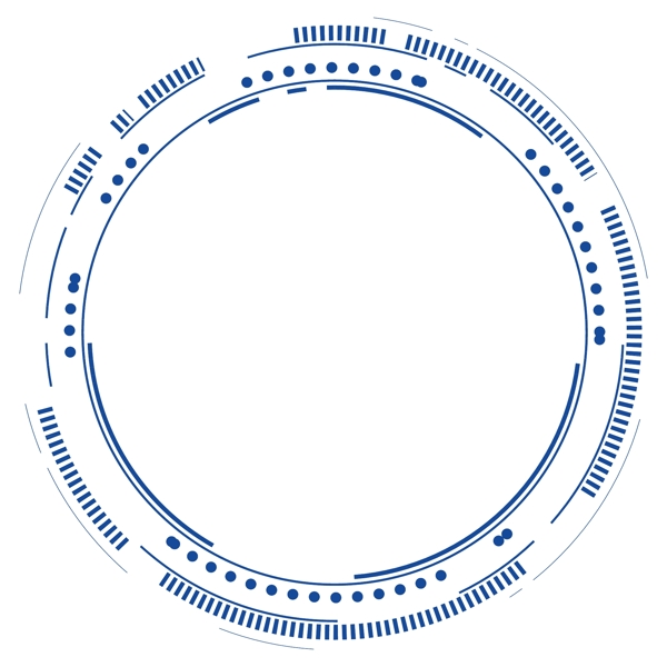 蓝色科技圆形