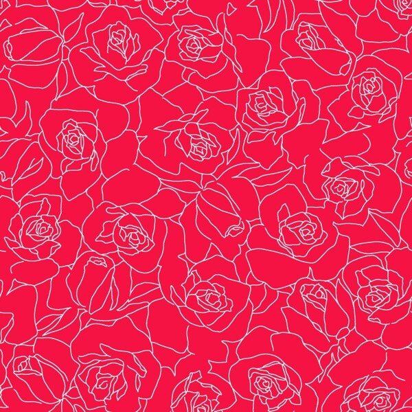 红色玫瑰花纹边框分层模板图片