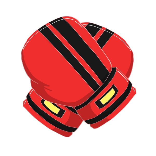 红色的拳击手套插画