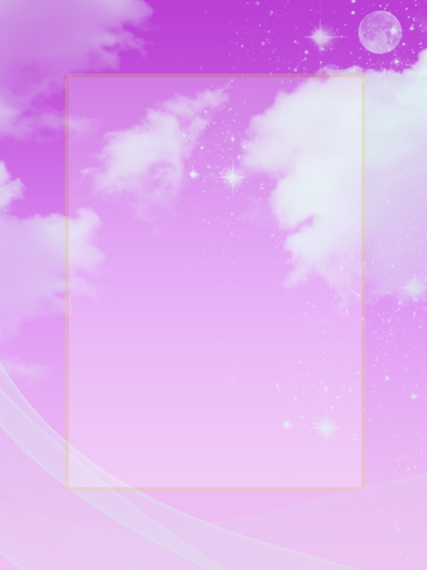 紫色唯美天空云彩小清新飘带背景