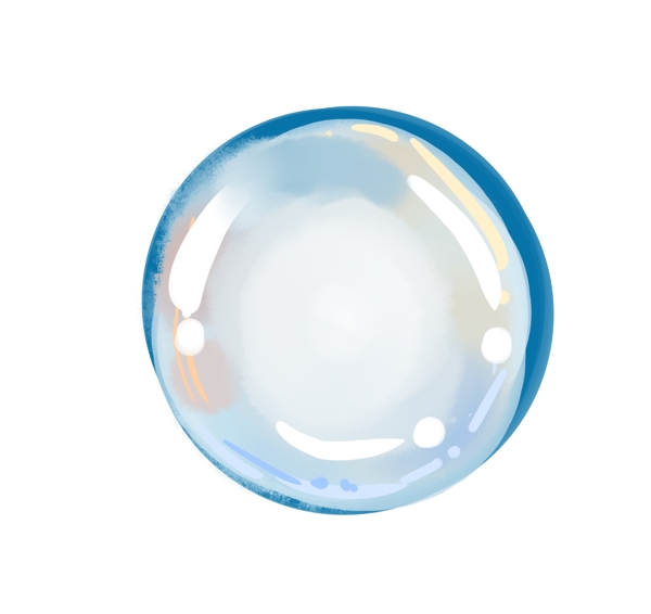 透明的圆形气泡插画