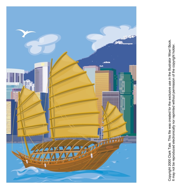新加坡singaporeMarina帆船分层矢量风景