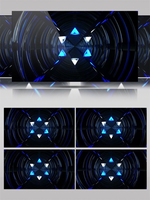 蓝黑六角形科技感视频素材