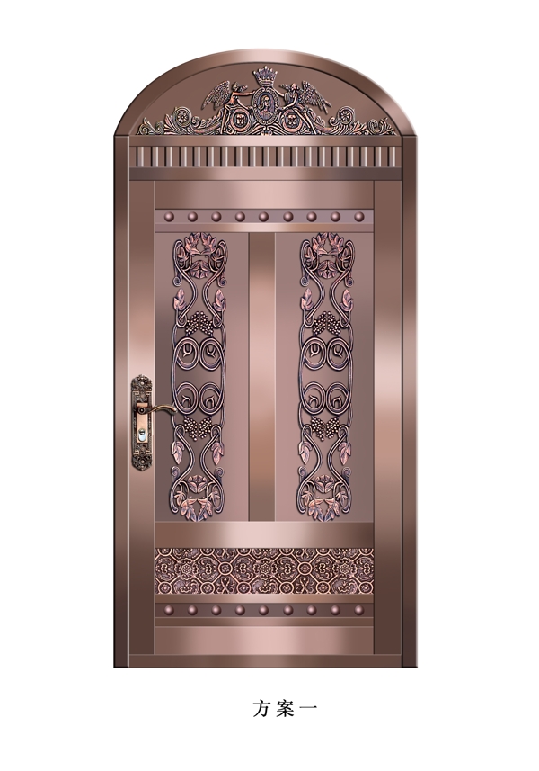不锈钢金属铜门设计图片