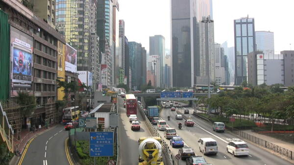 香港建筑与交通股票视频视频免费下载
