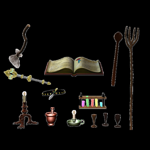 古代书本工具元素
