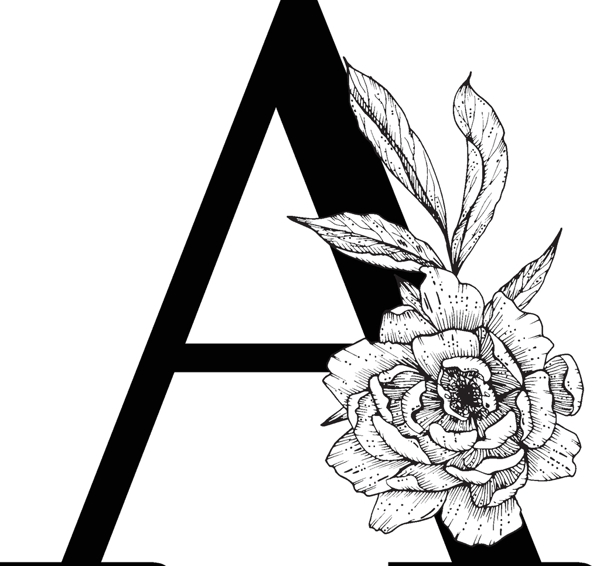 花卉装饰字母字母A