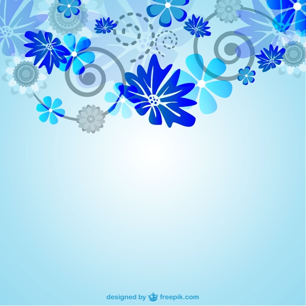 蓝色花的背景