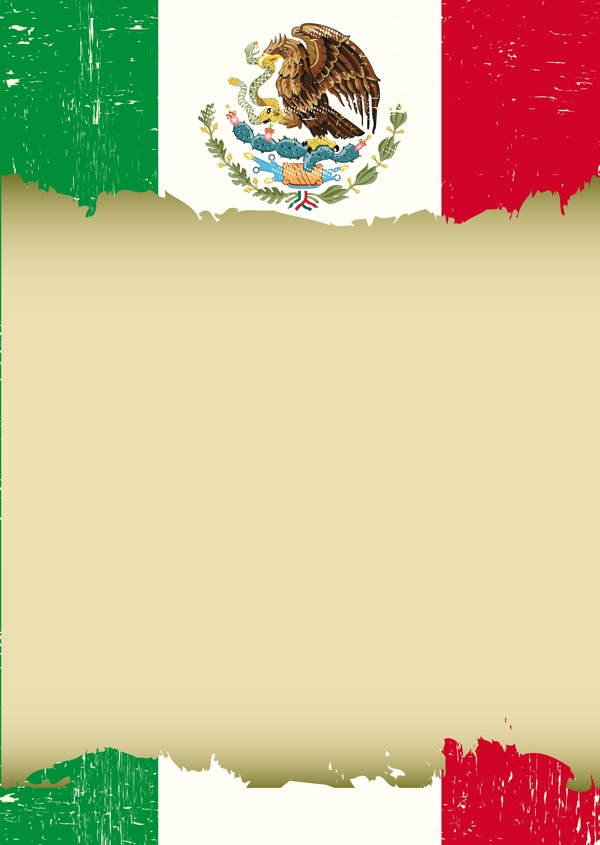 复古墨西哥国旗