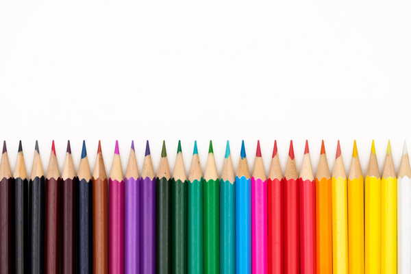 彩色铅笔笔蜡笔华美颜色图片