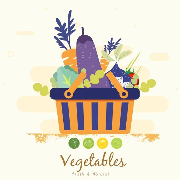 创意装满购物篮的蔬菜